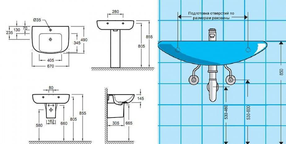 Высота установки раковины, ванны и смесителя - стандарты - строительство и ремонт